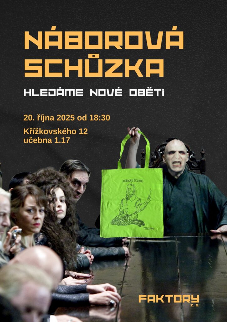 Náborová schůzka! Hledáme nové oběti